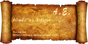 Almási Edina névjegykártya